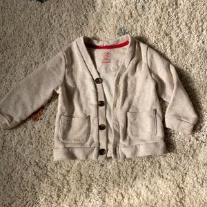 Cream oatmeal colored button up cardigan sweater